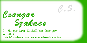 csongor szakacs business card